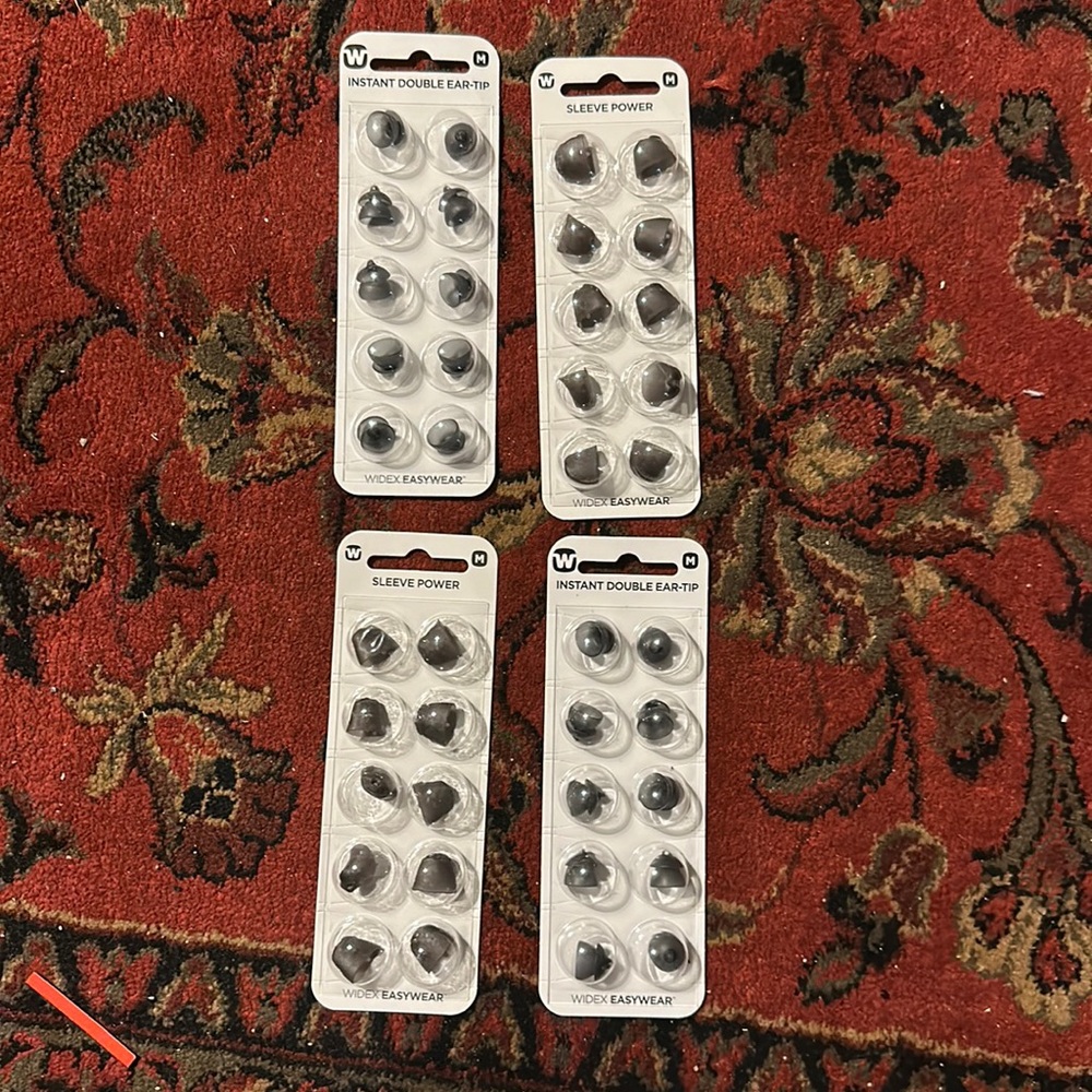 Widex Instant Double Ear Tip, Size Med QTY:10 Dome Piece 4 packs